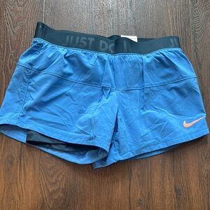 Nike Women's Blue Dri Fit Workout Shorts